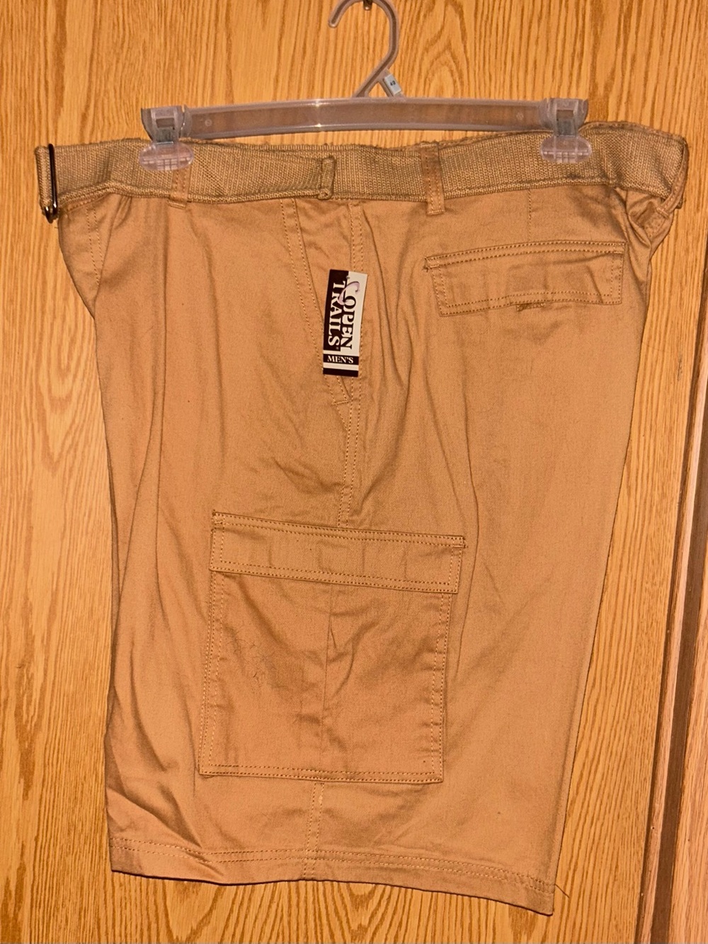 Open Trails Men's Khaki Cargo Shorts with Utility Pockets